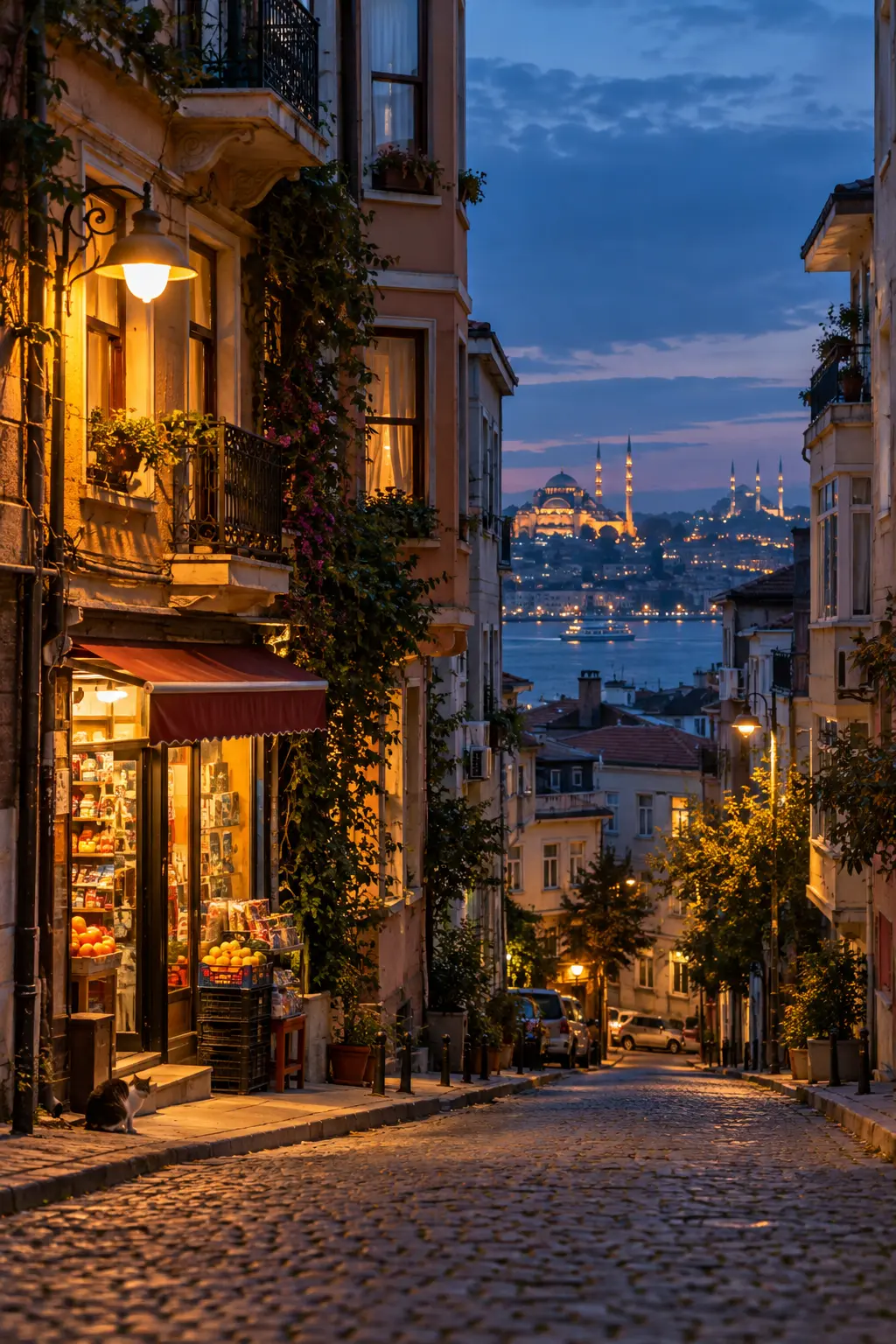 Alacakaranlıkta açıklayıcı şehir mimarisi; onaylanmış bir kurucu portresi beklemede